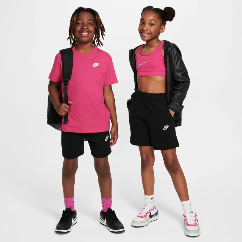 Nike Black Kids' Sportswear Club Knit Shorts (Older Kids)  | Best Price UAE